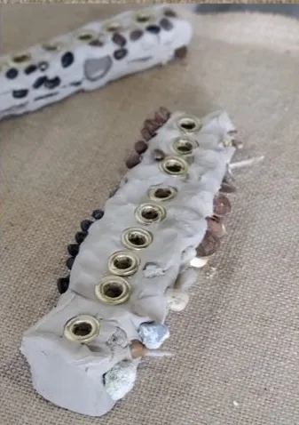 5. חנוכייה מדאס בשילוב חומרי טבע